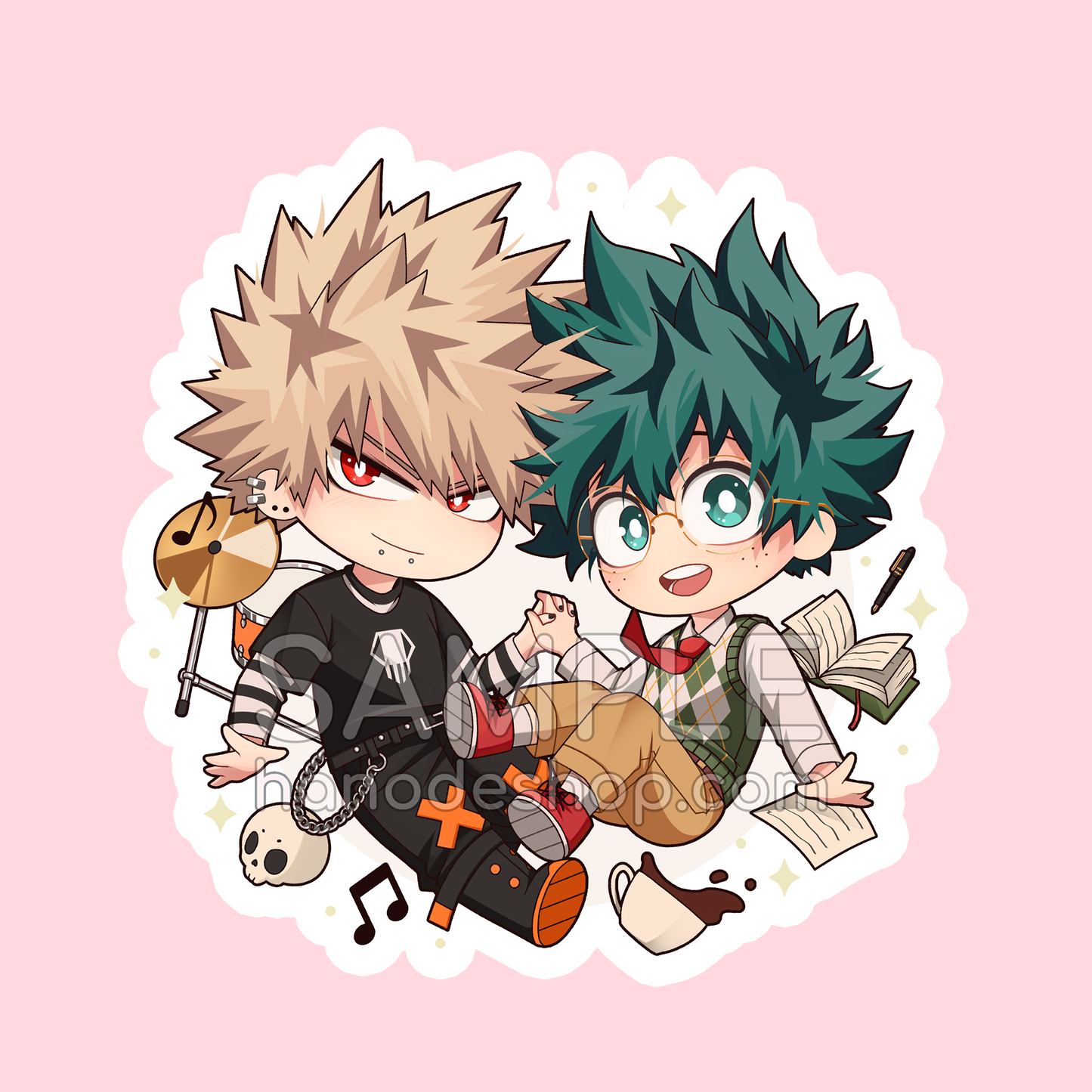 BKDK Punk/Prep AU Sticker