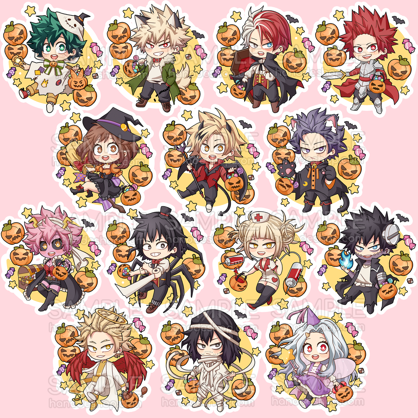 MHA Halloween Stickers