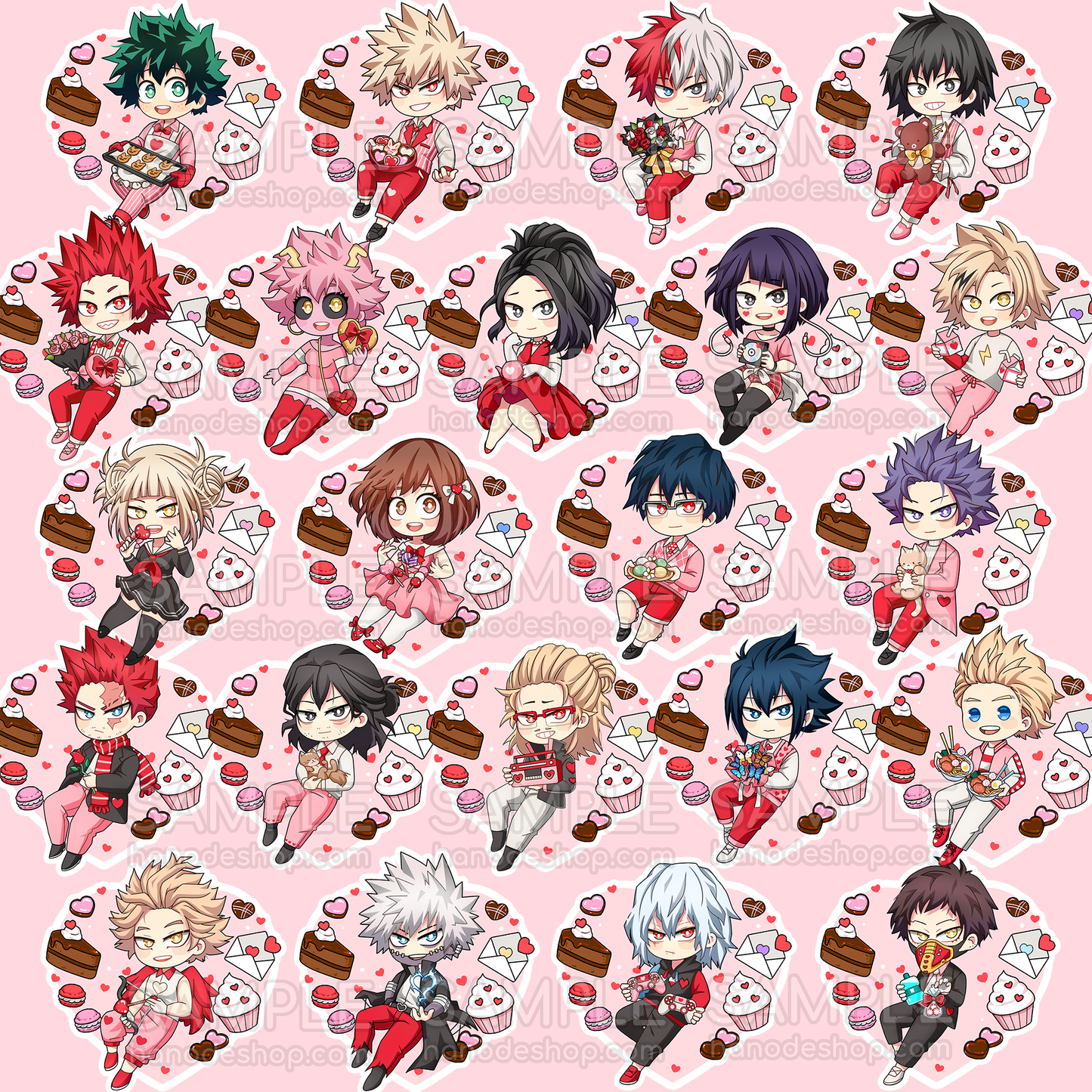 MHA Valentine Stickers